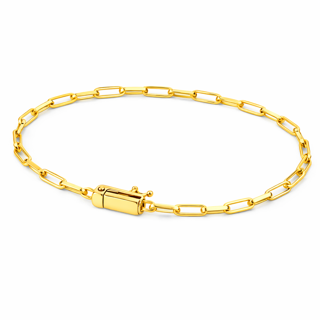 Pulseira Elo alongado 2mm | Fecho Canhão