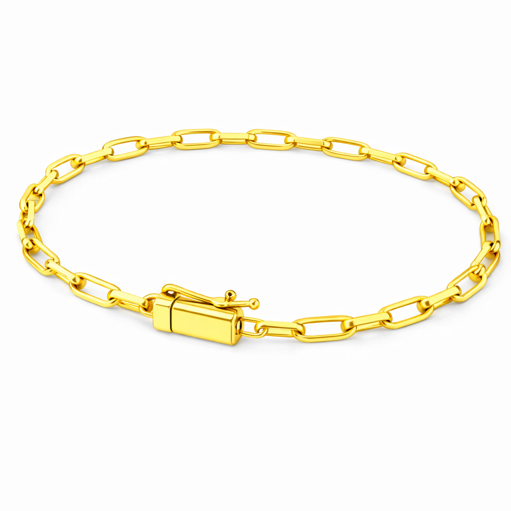 Pulseira Cadeado 6mm | Fecho Canhão