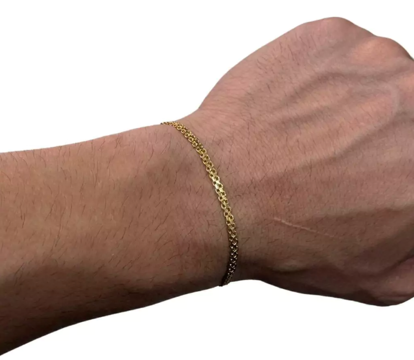 Pulseira Cadeado duplo 2,5mm