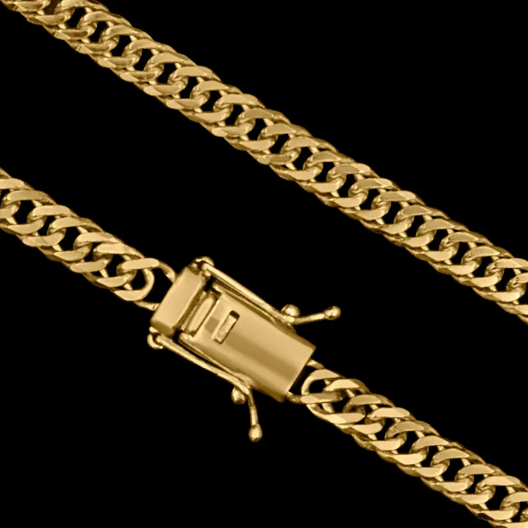 Corrente Grumet Duplo Lacraia 4mm Banhado a Ouro 24k