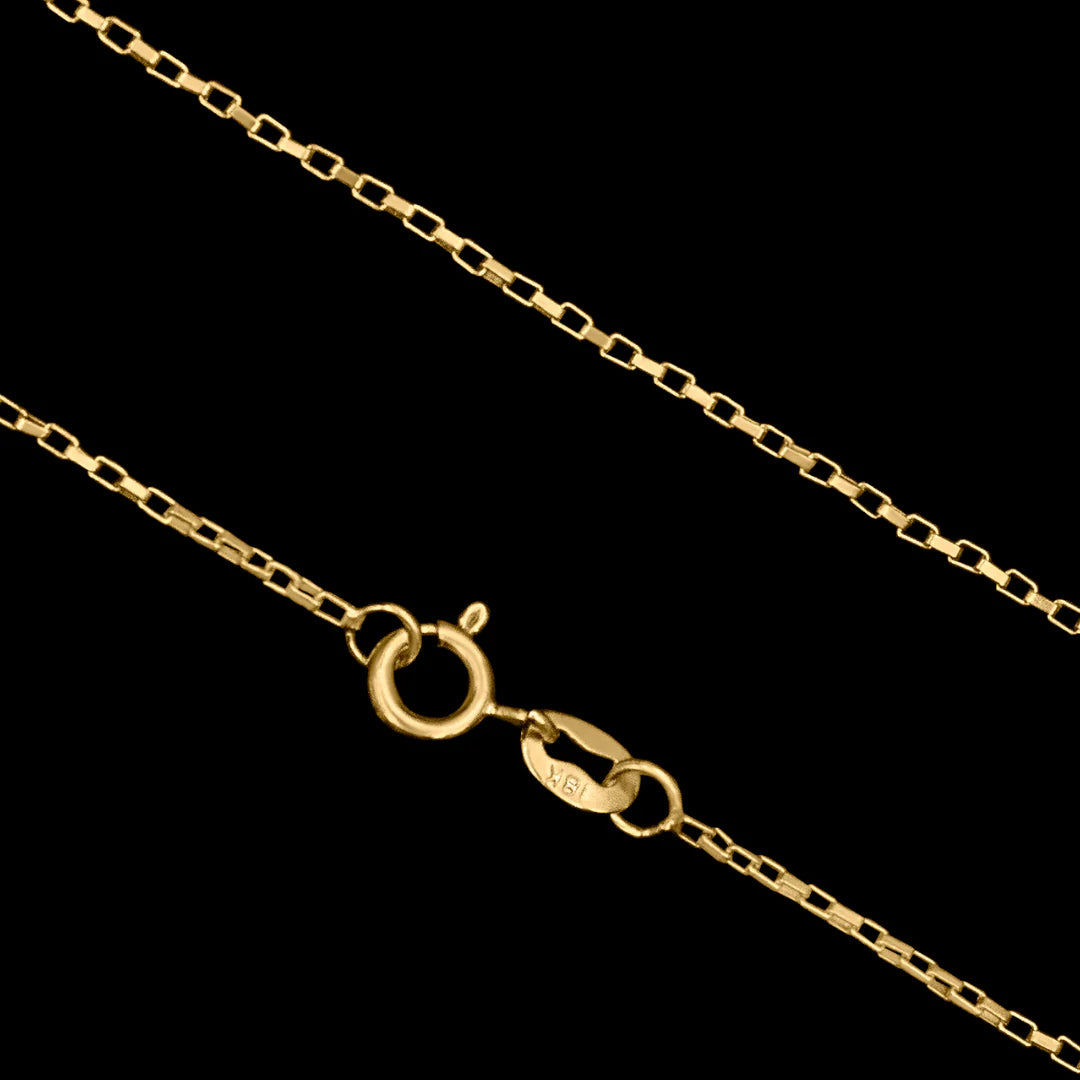 Corrente Tijolinho 1mm Banhado a Ouro 24k