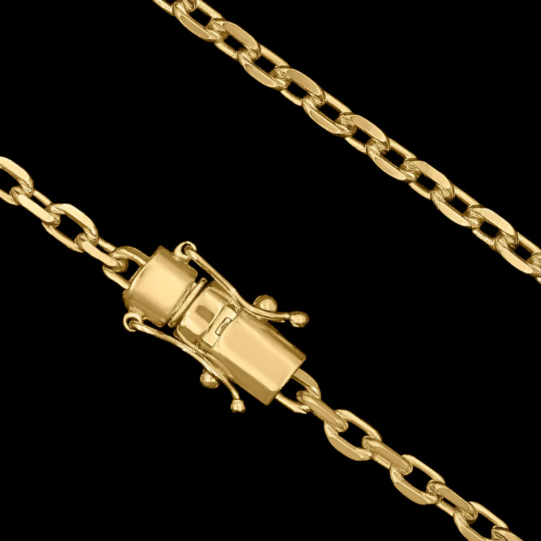 Corrente Cartier Cadeado 4mm Banhado a Ouro 24k