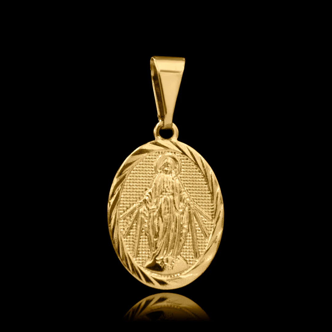 Pingente Nossa Senhora das Graças Banhado a Ouro 24k