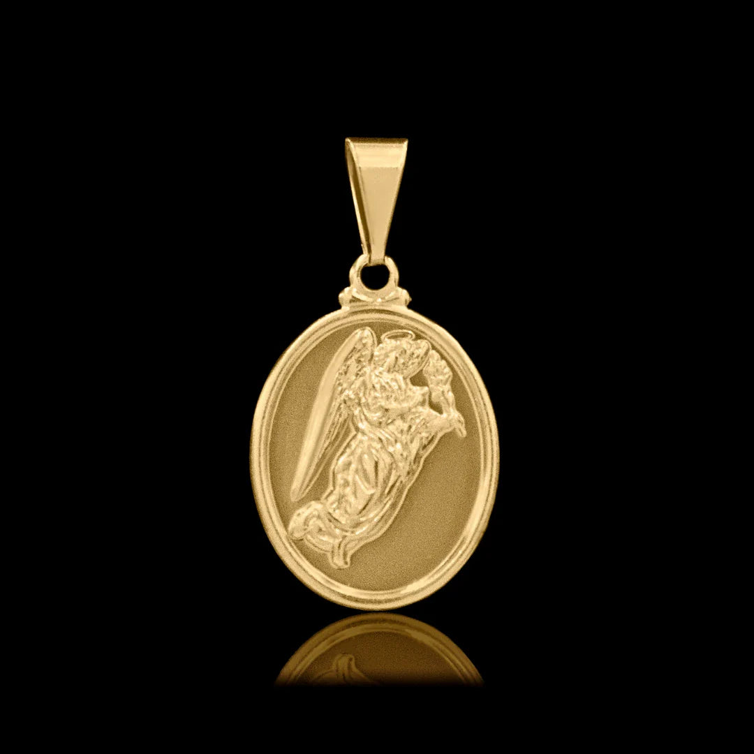 Pingente Anjo Gabriel Banhado a Ouro 24k