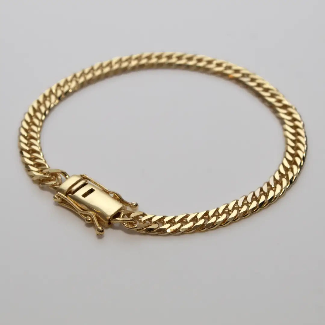 Pulseira Grumet Duplo 5,5mm Banhado a Ouro 24k