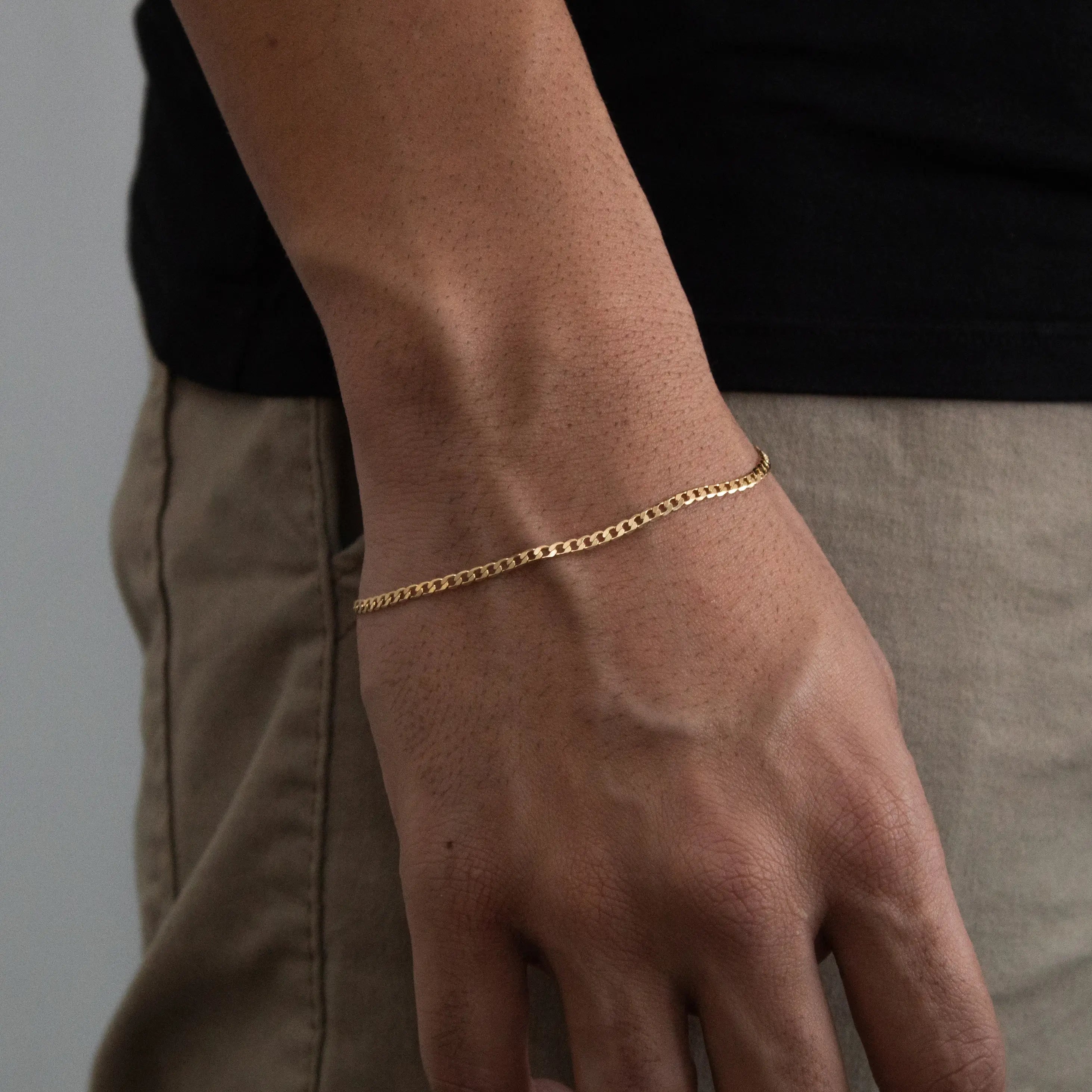 Pulseira Grumet Escama 2mm Banhado a Ouro 24k