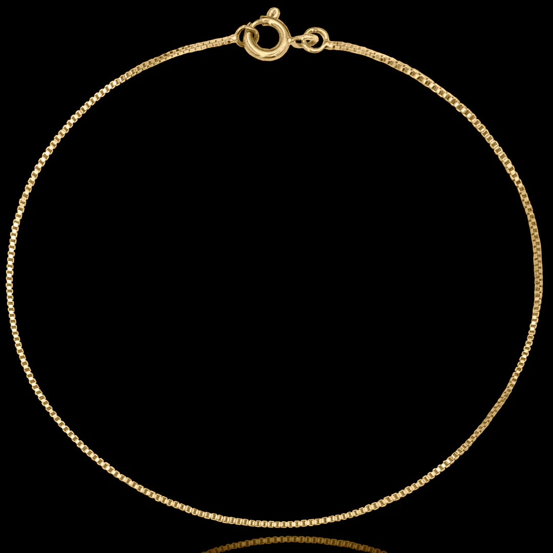 Pulseira Veneziana 1mm Banhado a Ouro 24k